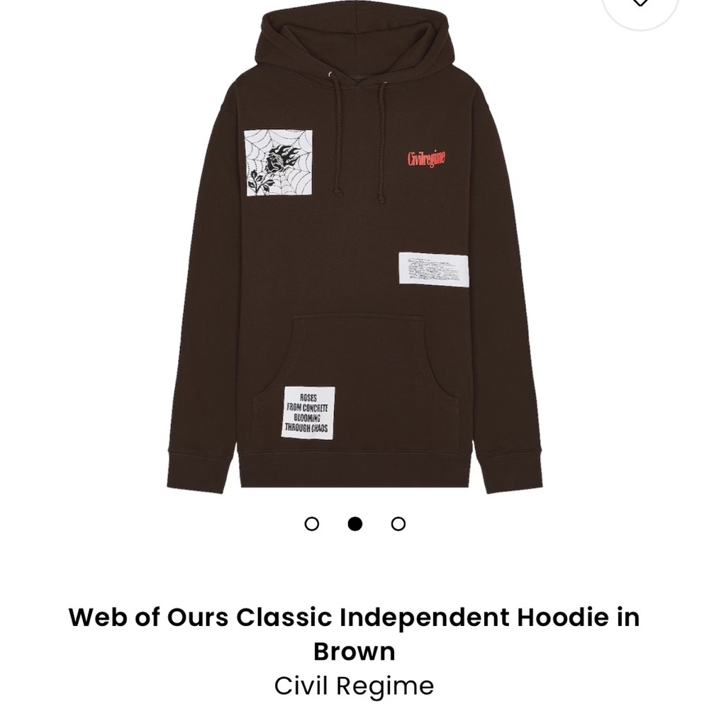 CIVIL REGIME Web Of Ours Classic Hoodie.